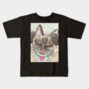 Happy Siamese cat Kids T-Shirt